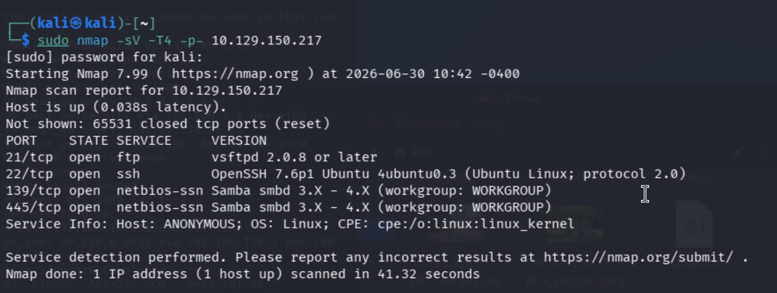 Escaneo de puertos Nmap