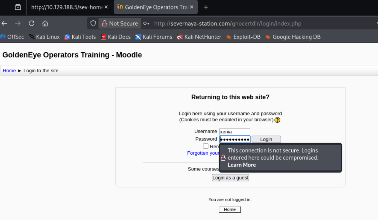 Moodle login Xenia