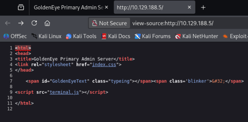Código fuente HTML de index.html