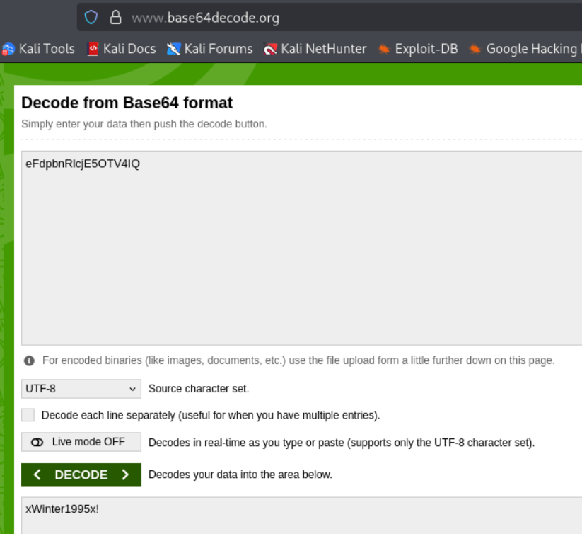 Decodificación Base64 en línea