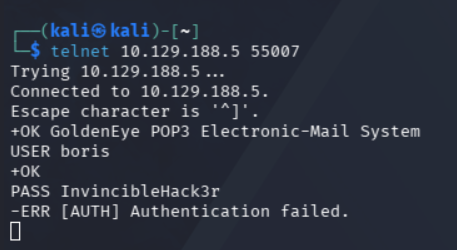 Fallo de login POP3